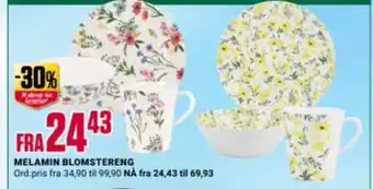 Europris MELAMIN BLOMSTERENG tilbud