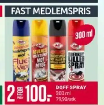 Europris DOFF SPRAY tilbud