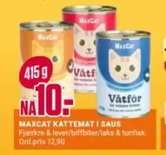 Europris MAXCAT KATTEMAT I SAUS tilbud