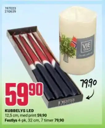 Europris KUBBELYS LED tilbud