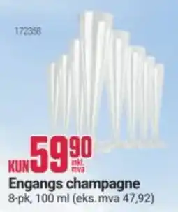 Europris Engangs champagne tilbud