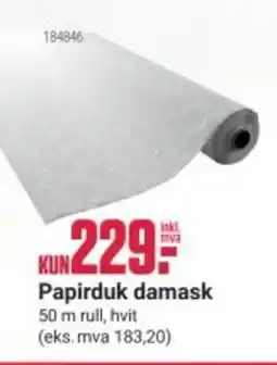 Europris Papirduk damask tilbud