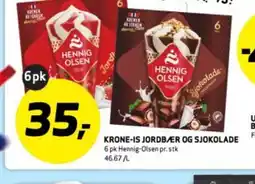 Bunnpris KRONE-IS JORDBÆR OG SJOKOLADE tilbud