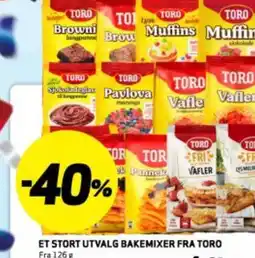 Bunnpris ET STORT UTVALG BAKEMIXER FRA TORO tilbud