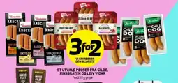 Bunnpris ET UTVALG PØLSER FRA GILDE, FINSBRÅTEN OG LEIV VIDAR tilbud