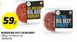 Bunnpris BURGER BIG JUICY OG BIG BEEF tilbud