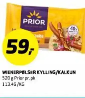 Bunnpris WIENERPØLSER KYLLING/KALKUN tilbud