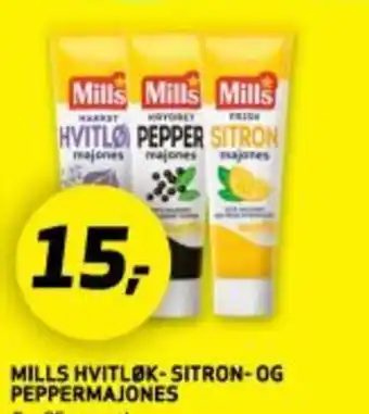 Bunnpris MILLS HVITLØK-SITRON- OG PEPPERMAJONES tilbud
