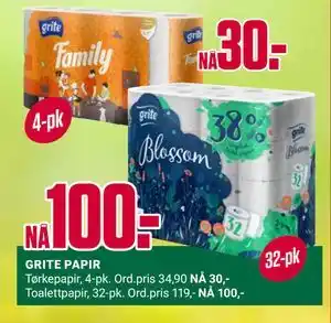 Europris GRITE PAPIR tilbud