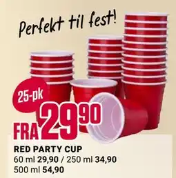 Europris RED PARTY CUP tilbud