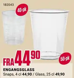 Europris ENGANGSGLASS tilbud