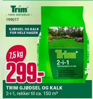 Europris TRIM GJØDSEL OG KALK tilbud