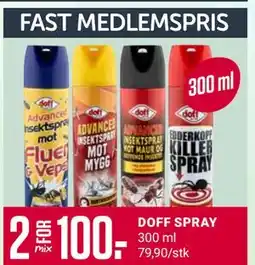 Europris DOFF SPRAY tilbud