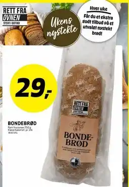 Bunnpris BONDEBRØD tilbud