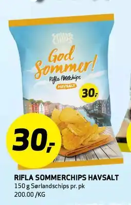 Bunnpris RIFLA SOMMERCHIPS HAVSALT tilbud