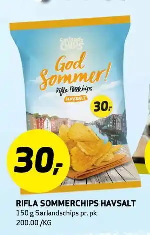 Bunnpris RIFLA SOMMERCHIPS HAVSALT tilbud