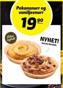 Bunnpris Pekansnurr og vaniljesnurr tilbud