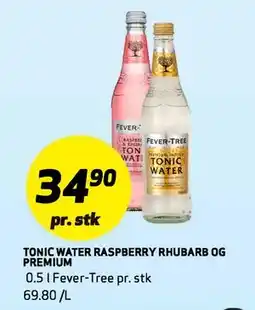 Bunnpris TONIC WATER RASPBERRY RHUBARB OG PREMIUM tilbud