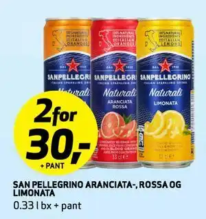 Bunnpris SAN PELLEGRINO ARANCIATA-, ROSSA OG LIMONATA tilbud