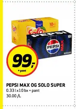 Bunnpris PEPSI MAX OG SOLO SUPER tilbud
