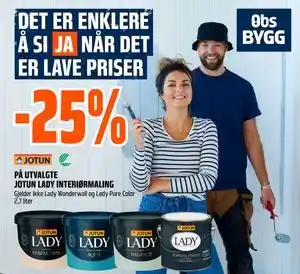 Obs Bygg UTVALGTE JOTUN LADY INTERIØRMALING tilbud