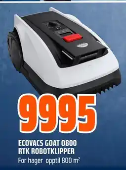 Obs Bygg ECOVACS GOAT O800 RTK ROBOTKLIPPER tilbud