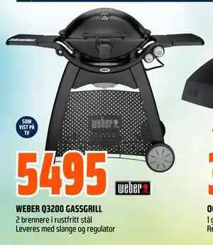 Obs Bygg WEBER Q3200 GASSGRILL tilbud
