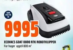 Obs Bygg ECOVACS GOAT O800 RTK ROBOTKLIPPER tilbud