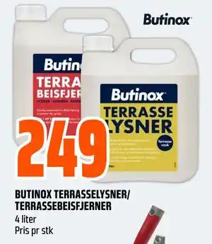 Obs Bygg BUTINOX TERRASSELYSNER/ TERRASSEBEISFJERNER tilbud