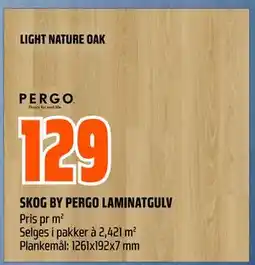 Obs Bygg SKOG BY PERGO LAMINATGULV tilbud
