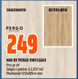 Obs Bygg HAV BY PERGO VINYLGULV tilbud