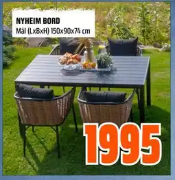 Obs Bygg NYHEIM BORD tilbud