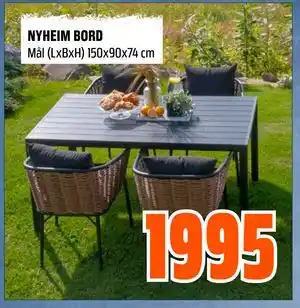 Obs Bygg NYHEIM BORD tilbud