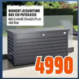 Obs Bygg BIOHORT LEISURETIME BOX 130 PUTEKASSE tilbud