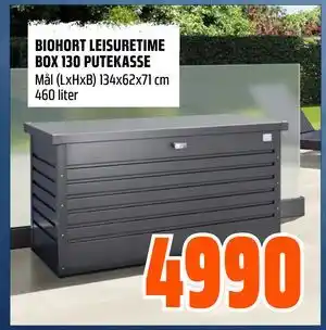 Obs Bygg BIOHORT LEISURETIME BOX 130 PUTEKASSE tilbud