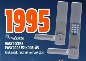 Obs Bygg EASYACCESS EASYCODE V2 KODELÅS tilbud