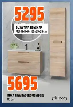 Obs Bygg DUXA TINA BADEROMSMØBEL tilbud