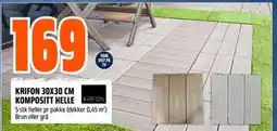 Obs Bygg KRIFON 30X30 CM KOMPOSITT HELLE tilbud