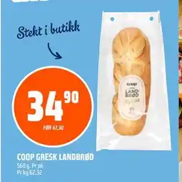 Coop Obs COOP GRESK LANDBRØD tilbud