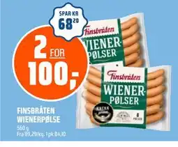 Coop Obs FINSBRÅTEN WIENERPØLSE tilbud