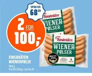 Coop Obs FINSBRÅTEN WIENERPØLSE tilbud