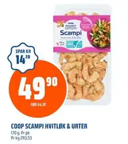 Coop Obs COOP SCAMPI HVITLØK & URTER tilbud