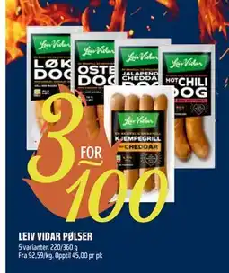 Coop Obs LEIV VIDAR PØLSER tilbud