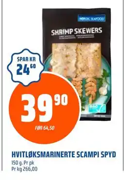 Coop Obs HVITLØKSMARINERTE SCAMPI SPYD tilbud