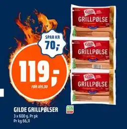 Coop Obs GILDE GRILLPØLSER tilbud