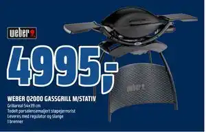 Coop Obs WEBER Q2000 GASSGRILL M/STATIV tilbud