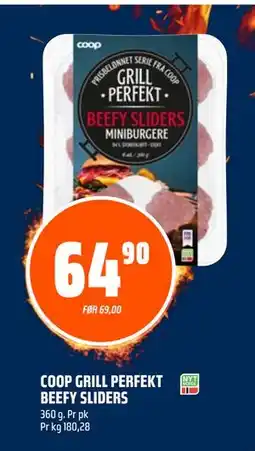 Coop Obs COOP GRILL PERFEKT BEEFY SLIDERS tilbud