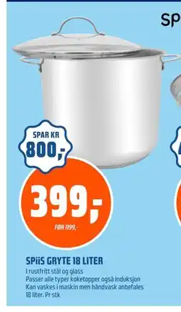Coop Obs SPiiS GRYTE 18 LITER tilbud