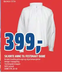 Coop Obs SKJORTE ANNE TIL FESTDRAKT DAME tilbud