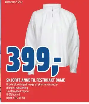 Coop Obs SKJORTE ANNE TIL FESTDRAKT DAME tilbud